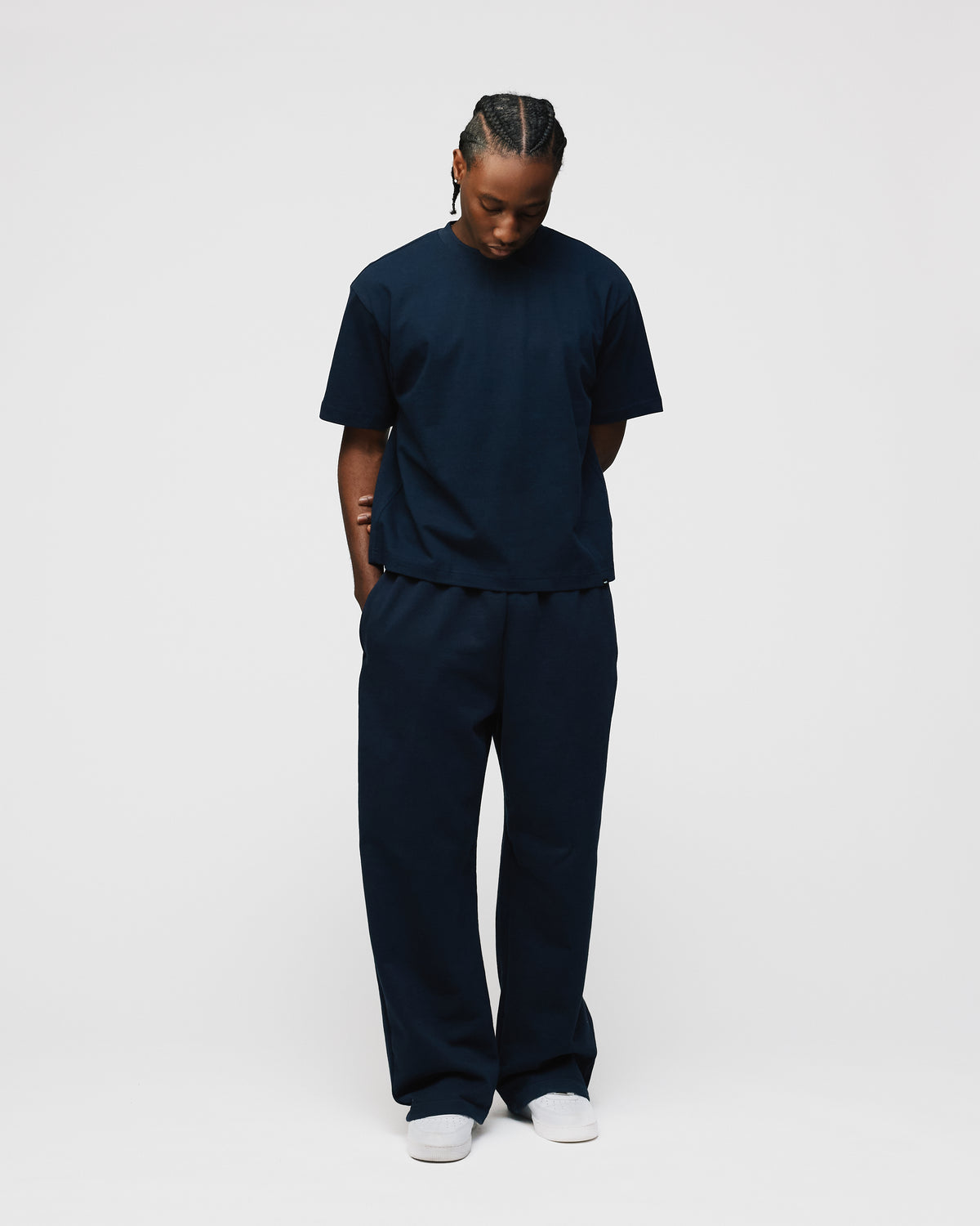 Cropped T-Shirt - Navy