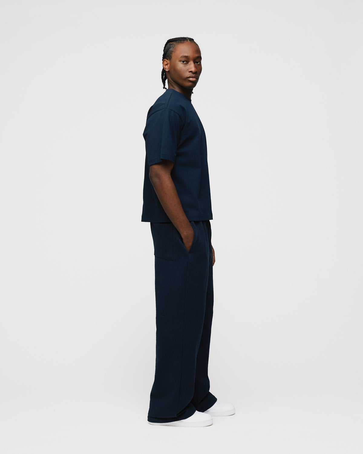 Cropped T-Shirt - Navy