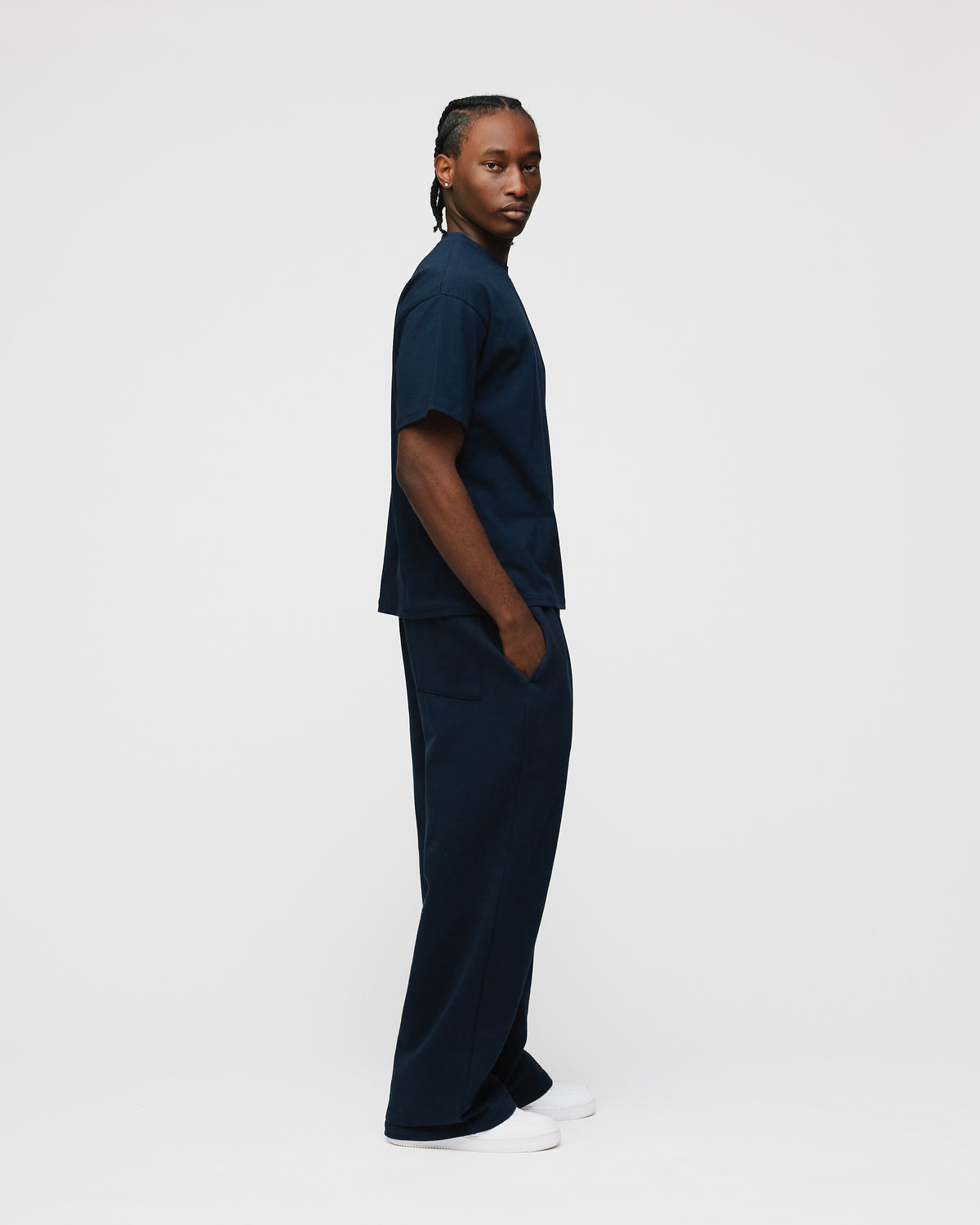 Drop Shoulder T-Shirt - Navy