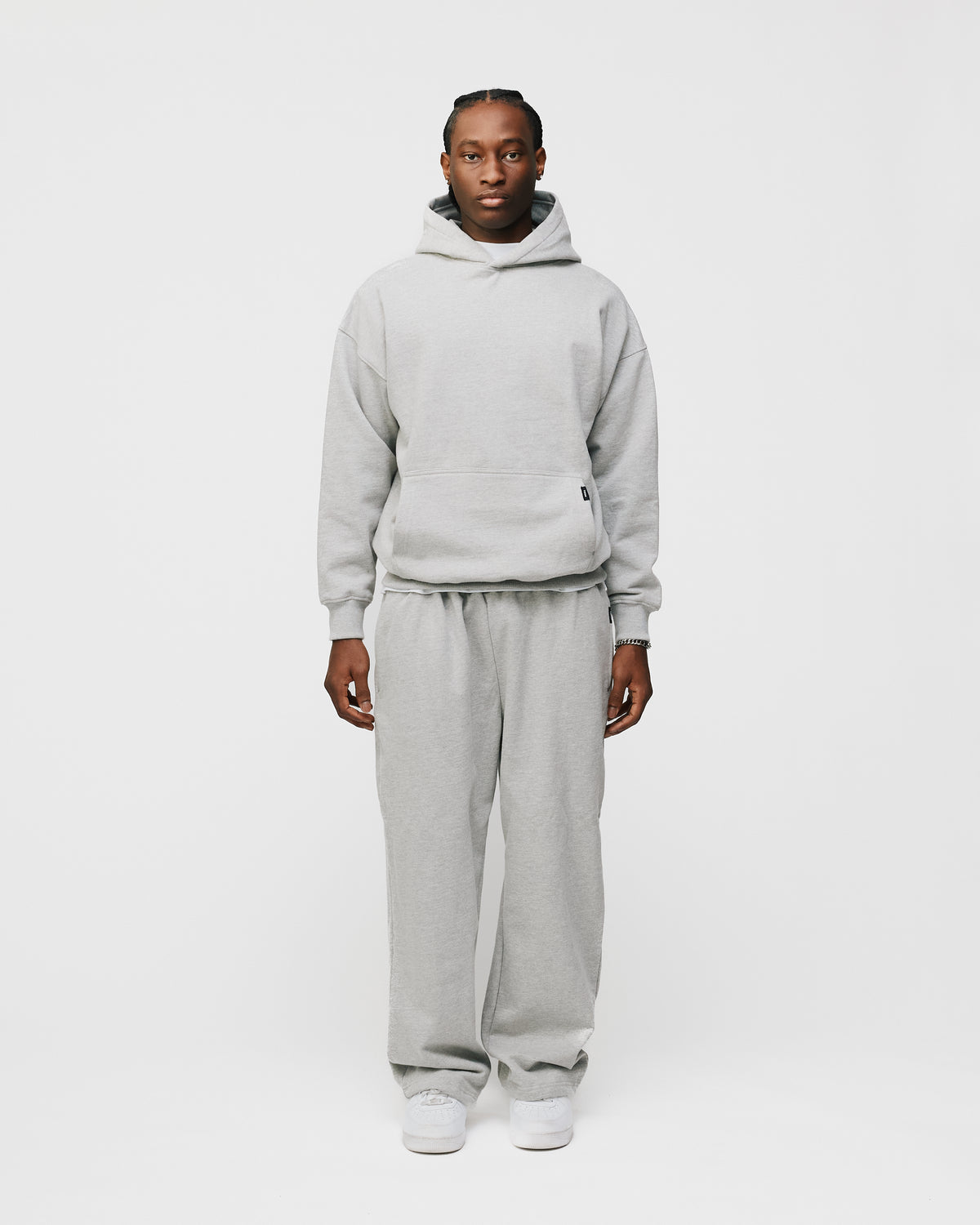 Drop Shoulder Hoodie - Grey