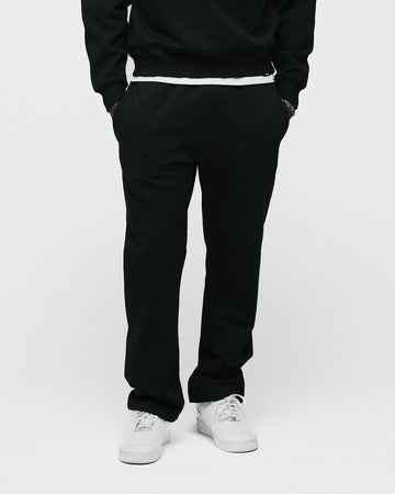 Open Bottom Sweatpants - Black