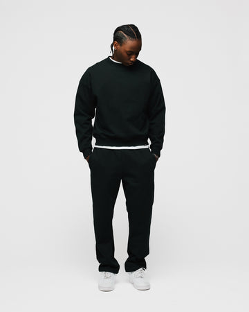 Drop Shoulder Crewneck - Black