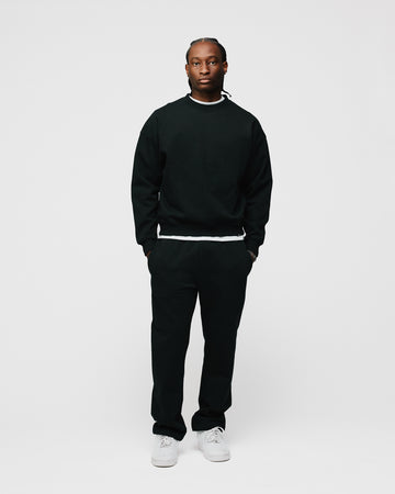 Open Bottom Sweatpants - Black