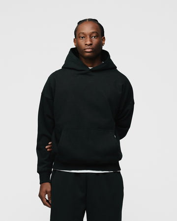 Drop Shoulder Hoodie - Black
