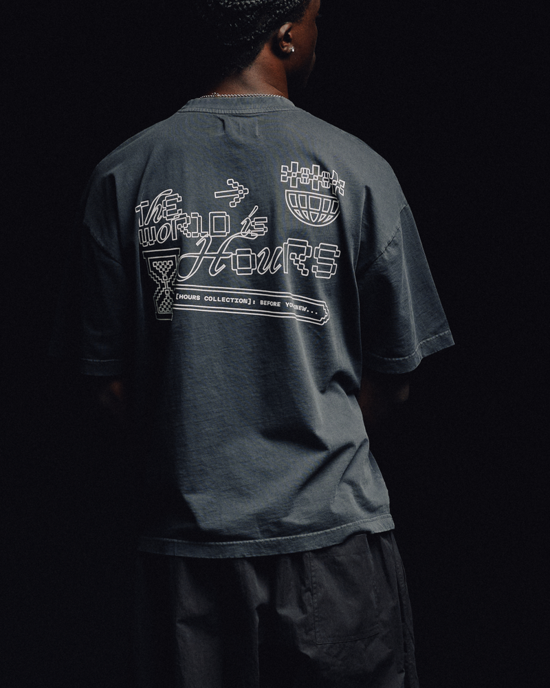 The World is Hours T-Shirt - Vintage Black