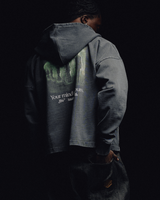 Mind is Hours Cropped Zip Hoodie - Vintage Black