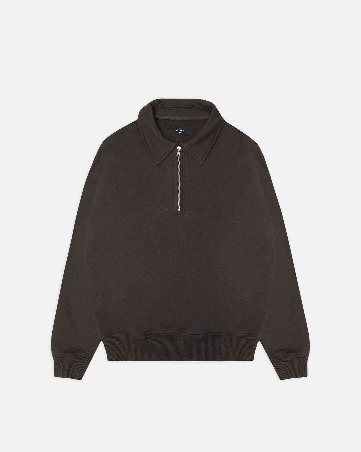 Drop Shoulder 1/4 Zip - Espresso
