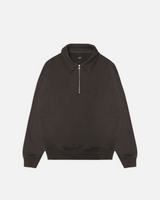 Drop Shoulder 1/4 Zip - Espresso