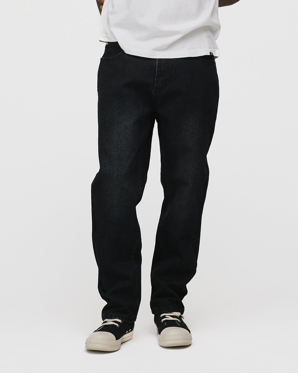 Slim Denim Pants - Washed Black