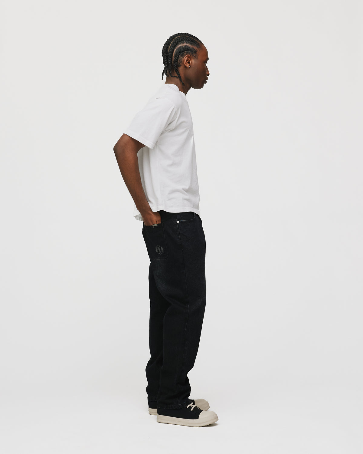 Slim Denim Pants - Washed Black