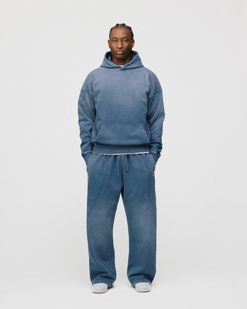 Drop Shoulder Hoodie - Sunfaded Blue