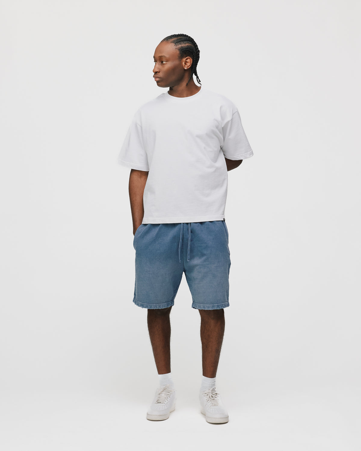 Cotton Shorts - Sunfaded Blue
