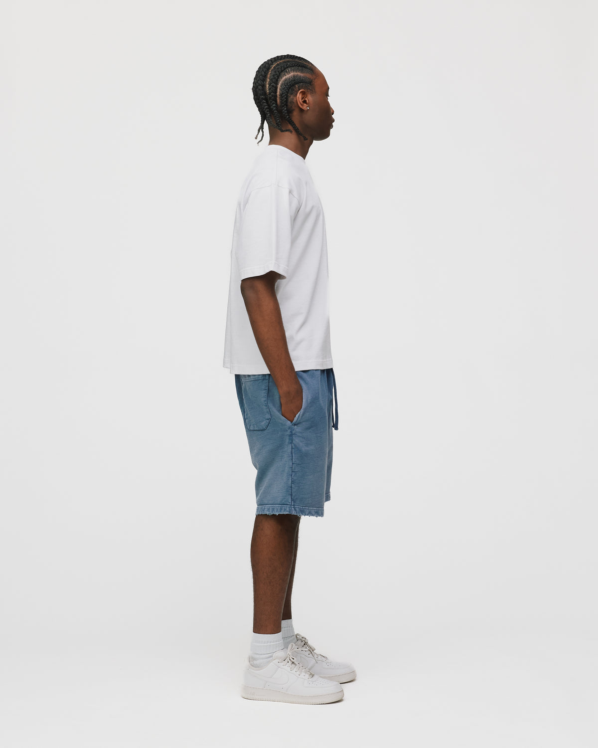 Cotton Shorts - Sunfaded Blue
