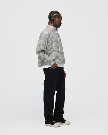 Cropped Flannel - Black