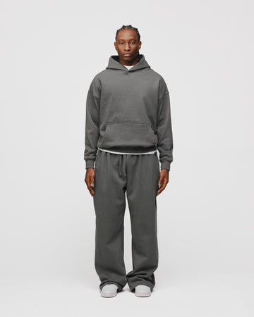 Drop Shoulder Hoodie - Charcoal