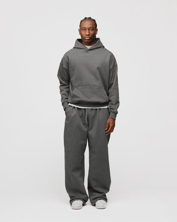 Drop Shoulder Hoodie - Charcoal