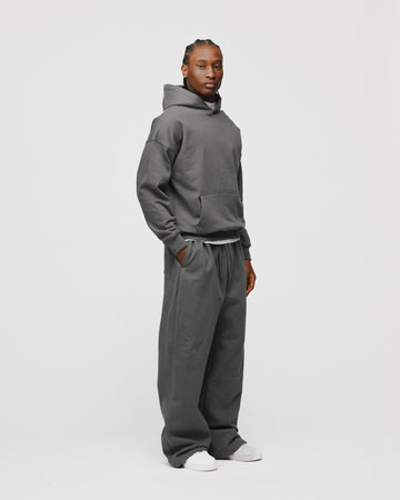 Drop Shoulder Hoodie - Charcoal