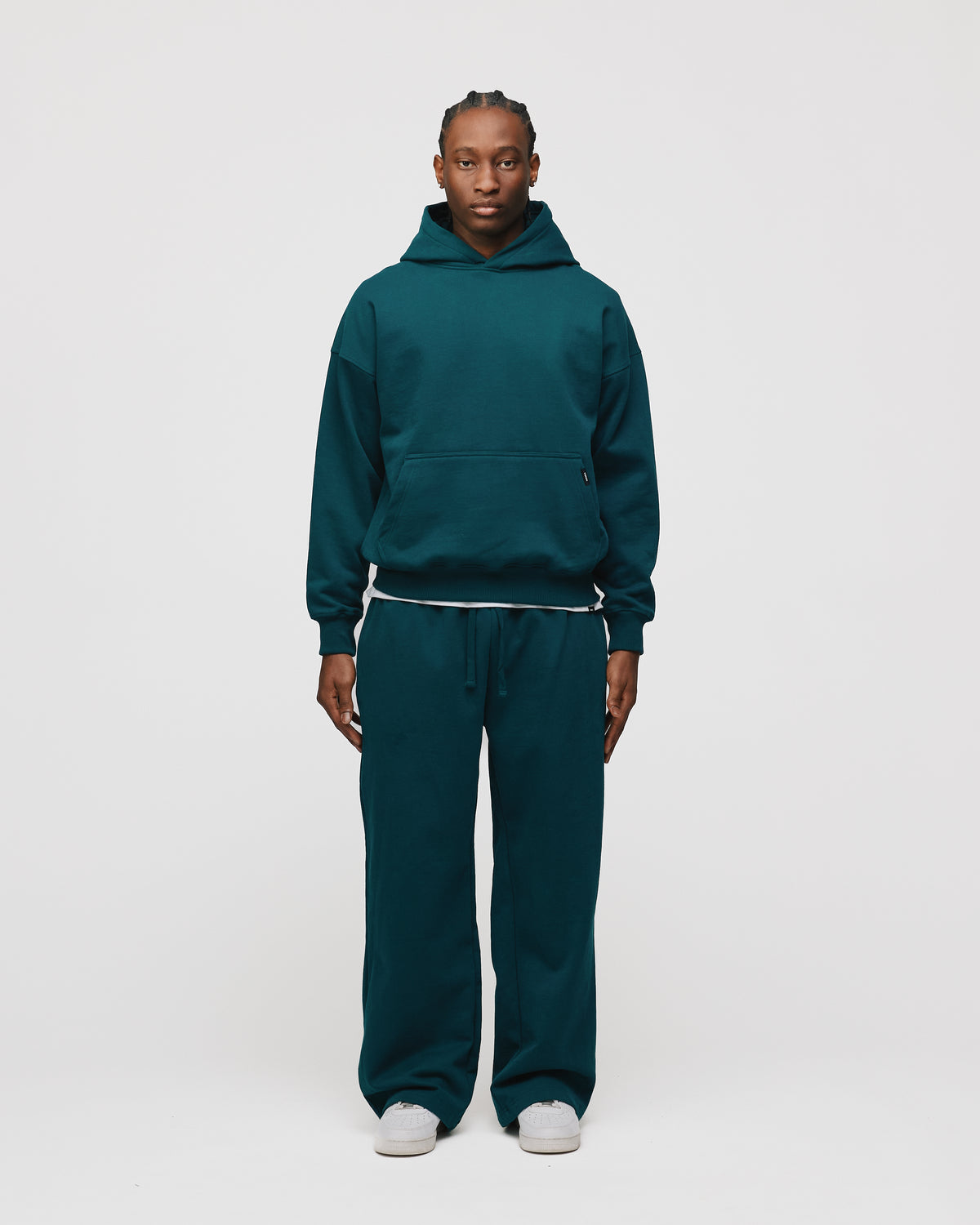 Drop Shoulder Hoodie - Teal