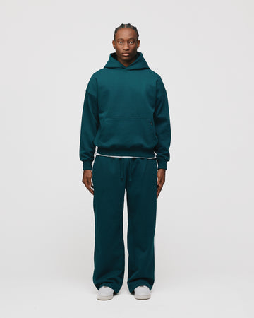 Drop Shoulder Hoodie - Teal