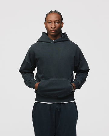 Drop Shoulder Hoodie - Vintage Black