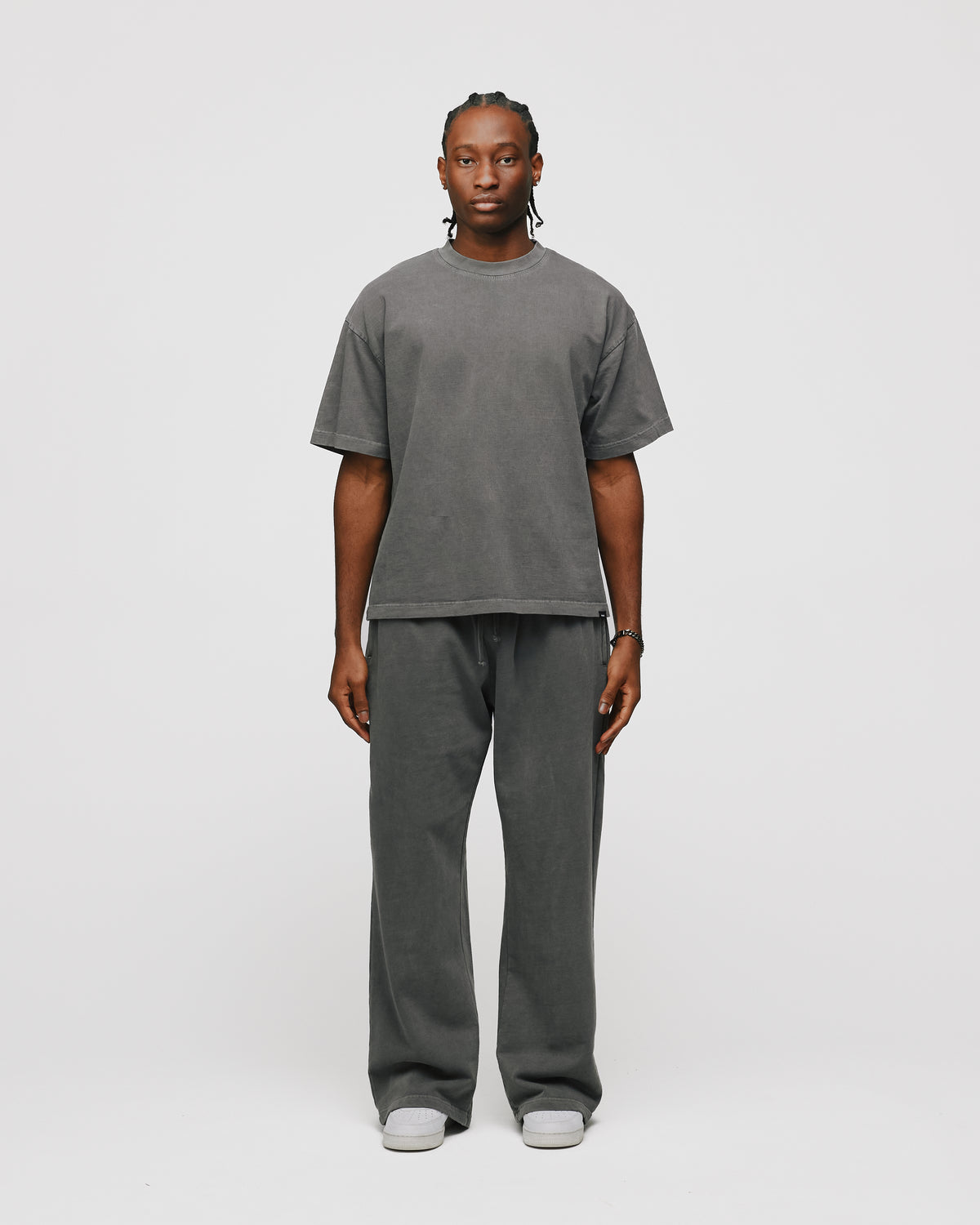 Drop Shoulder T-Shirt - Vintage Grey