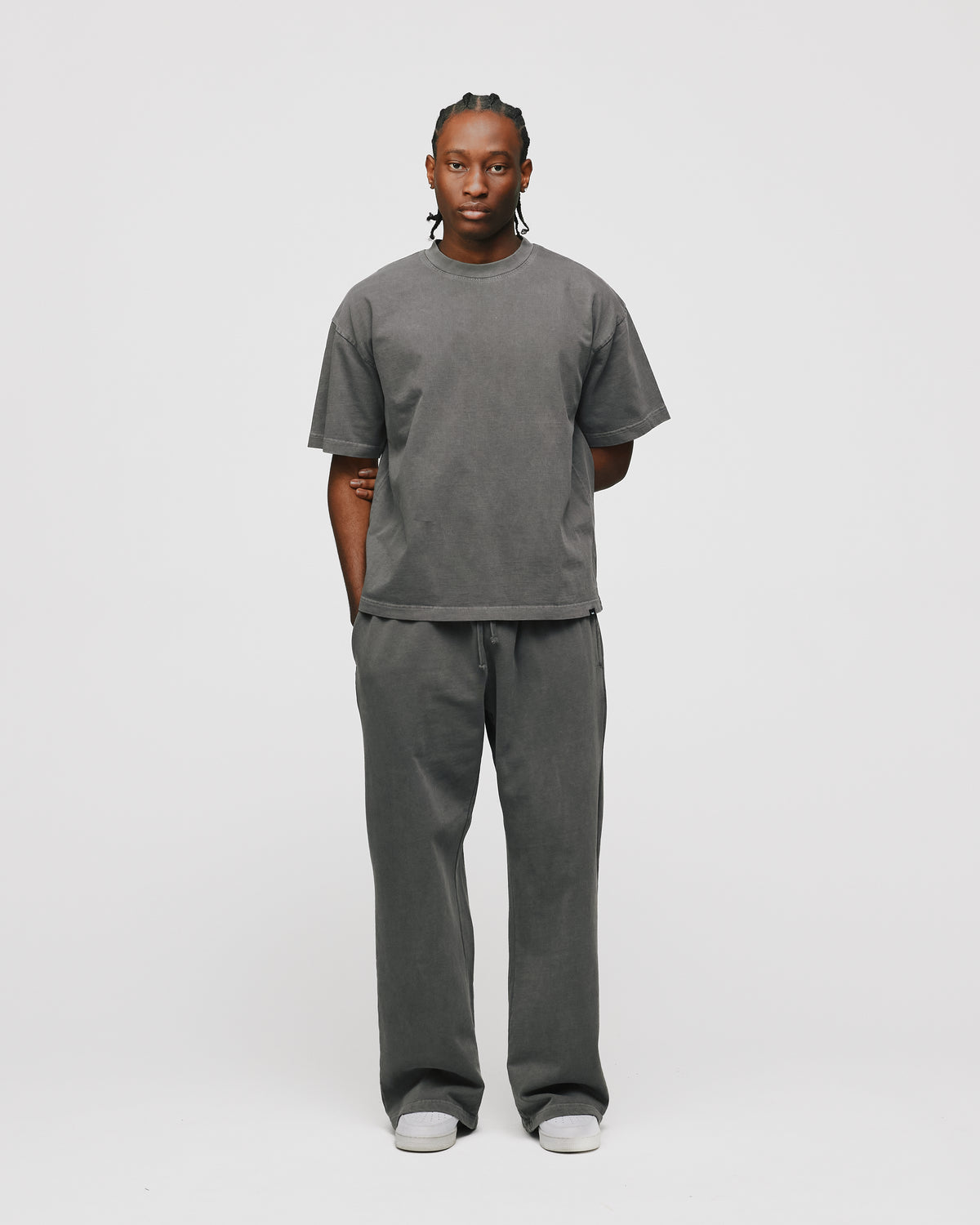 Drop Shoulder T-Shirt - Vintage Grey