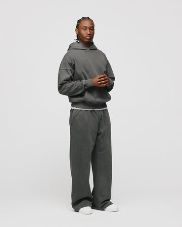Drop Shoulder Hoodie - Vintage Grey