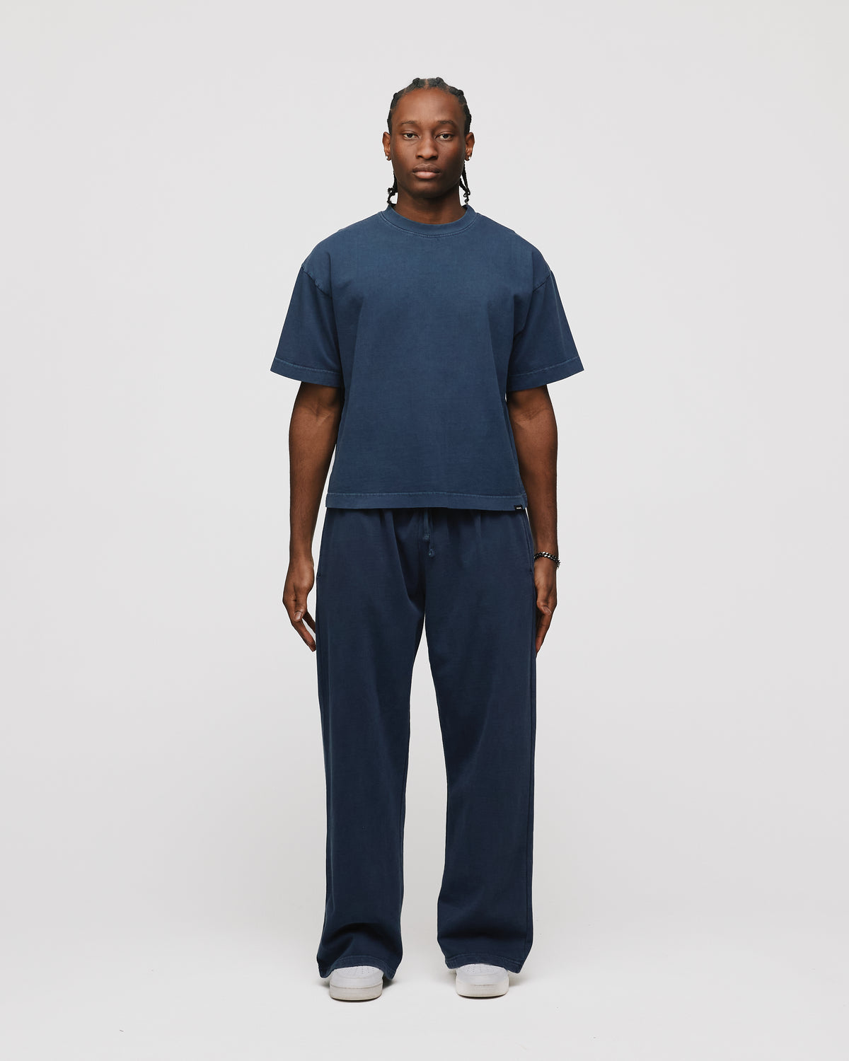 Cropped T-Shirt - Vintage Navy