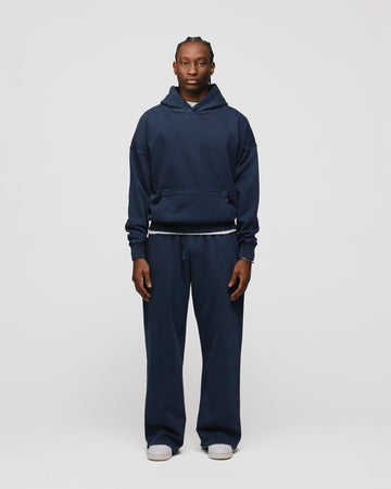 Drop Shoulder Hoodie - Vintage Navy