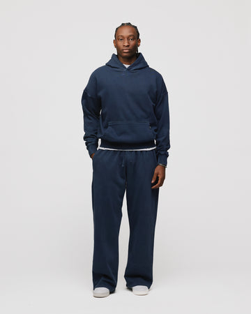 Drop Shoulder Hoodie - Vintage Navy