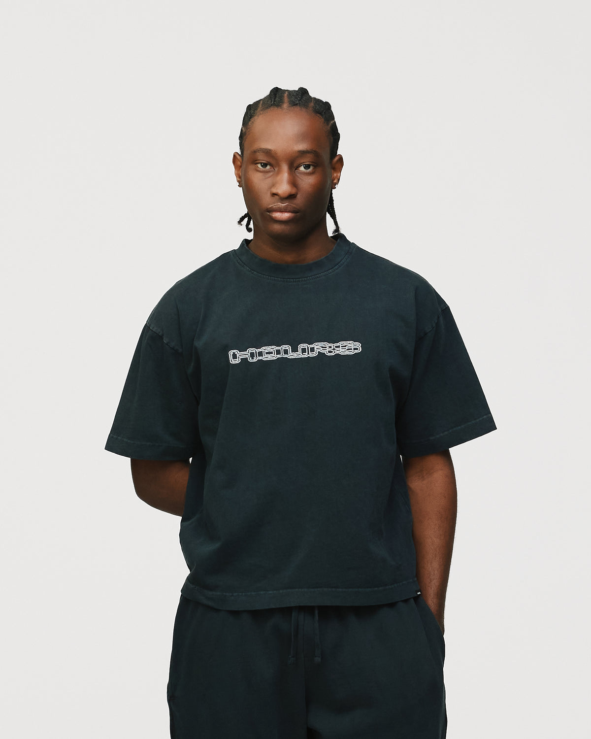 Neural Link Cropped T-Shirt - Vintage Black