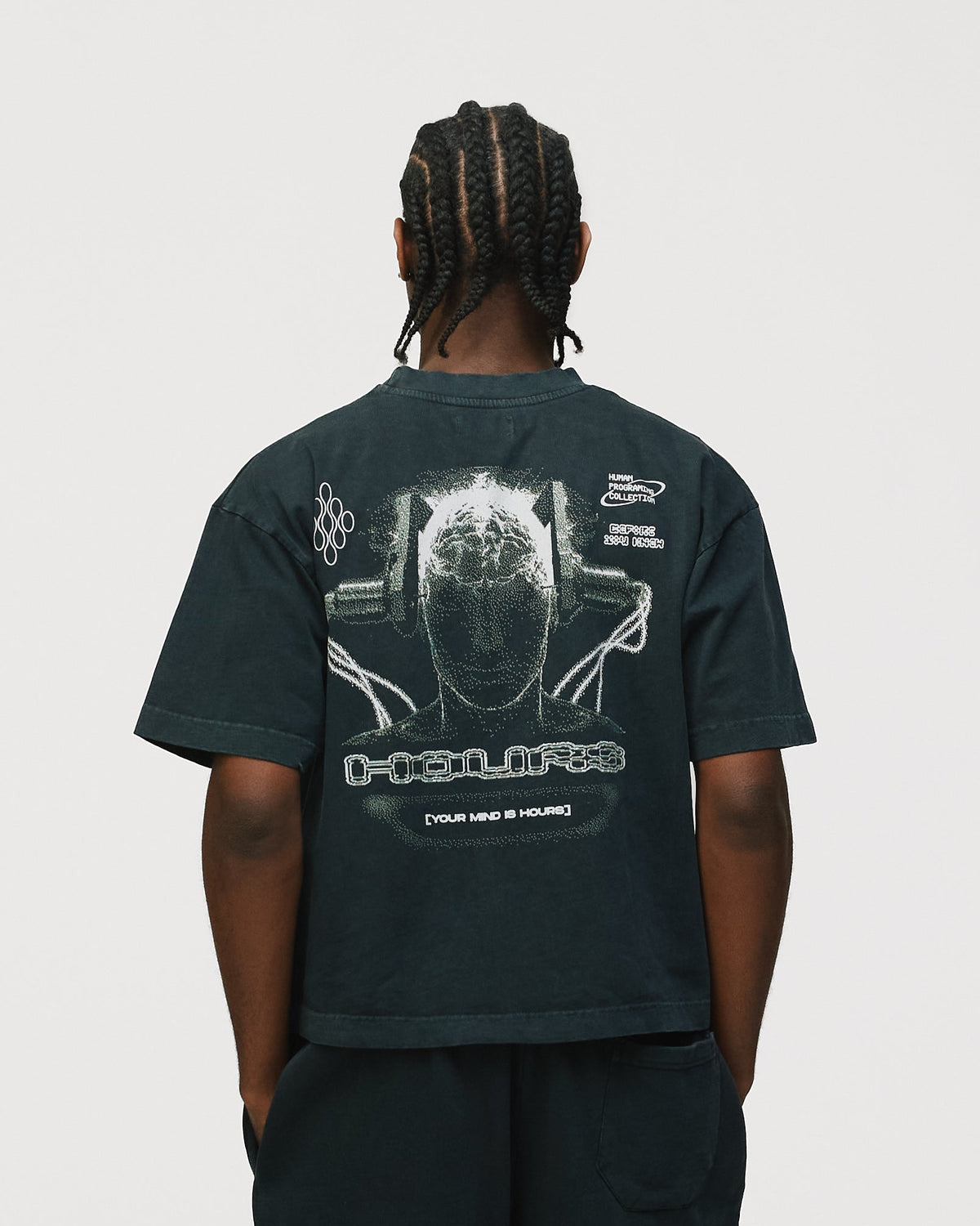 Neural Link Cropped T-Shirt - Vintage Black