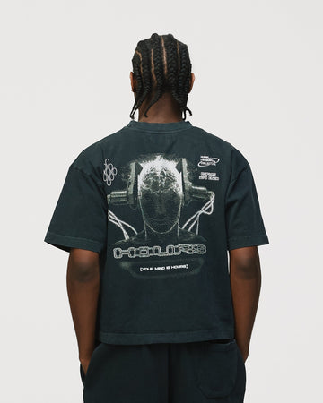 Neural Link Cropped T-Shirt - Vintage Black