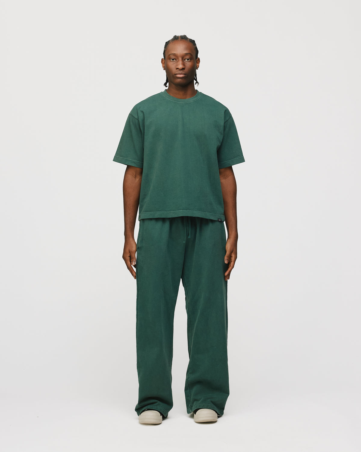 Cropped T-Shirt - Vintage Green