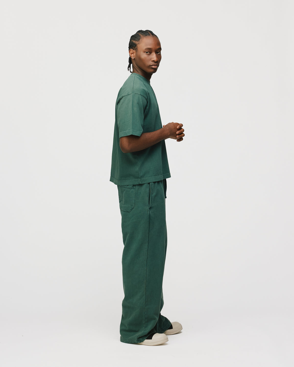 Cropped T-Shirt - Vintage Green