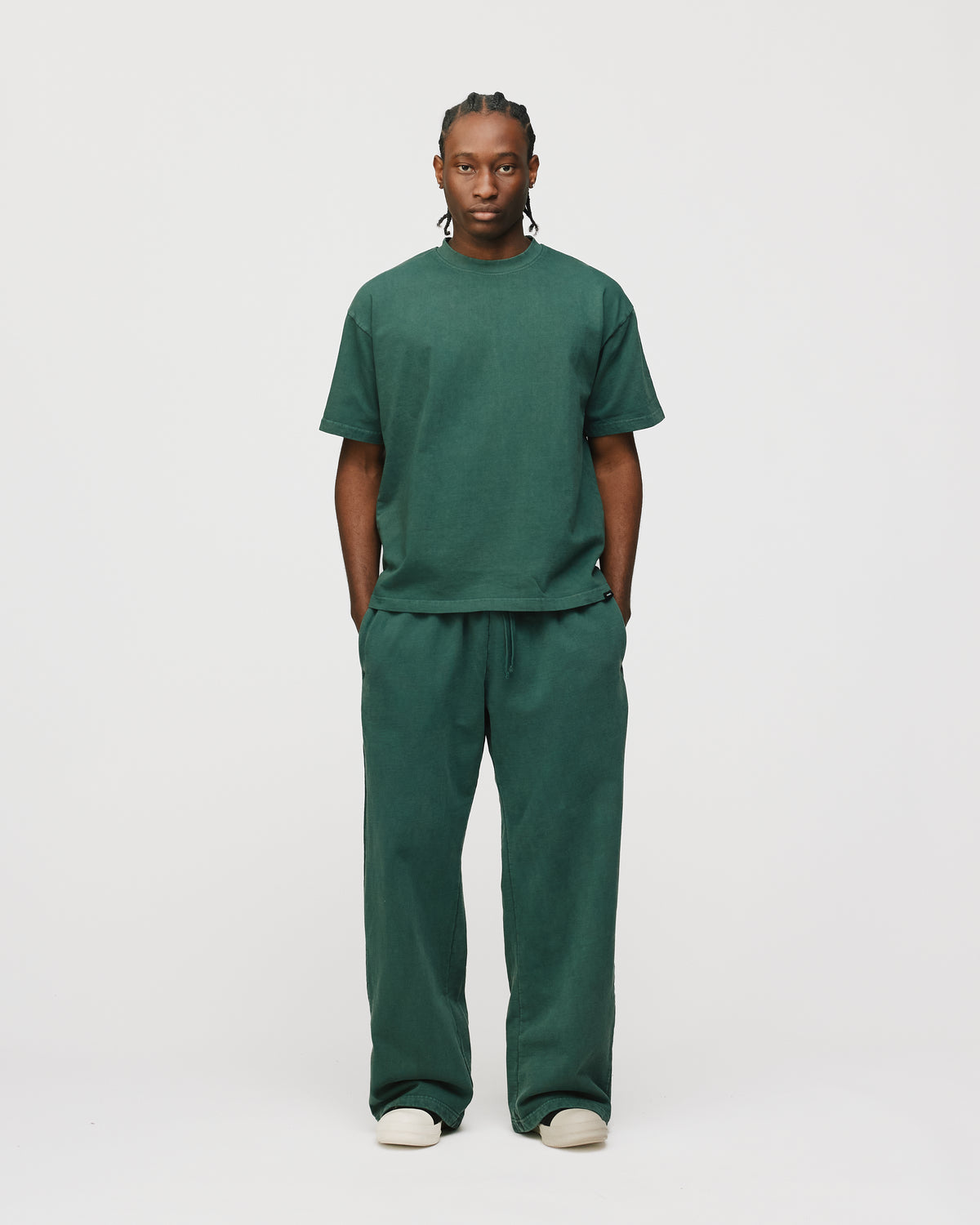 Drop Shoulder T-Shirt - Vintage Green