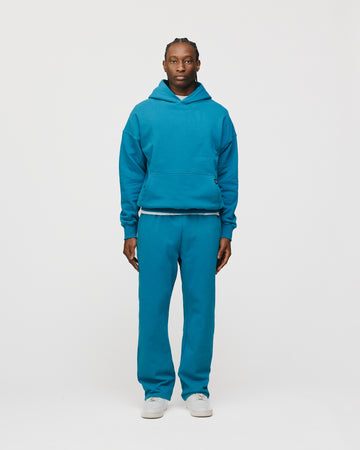 Drop Shoulder Hoodie - Aqua