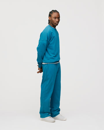 Drop Shoulder Crewneck - Aqua