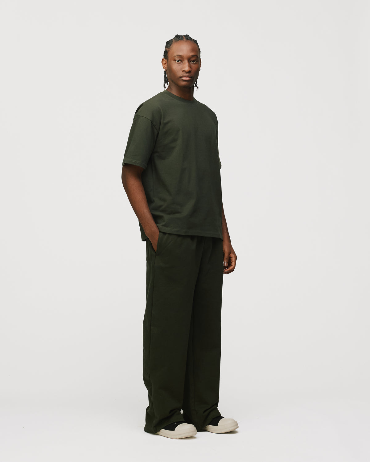 Drop Shoulder T-Shirt - Olive