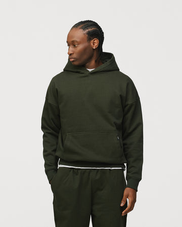 Drop Shoulder Hoodie - Olive
