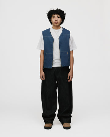 Reversible Workwear Vest - Washed Blue
