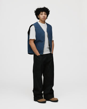 Reversible Workwear Vest - Washed Blue