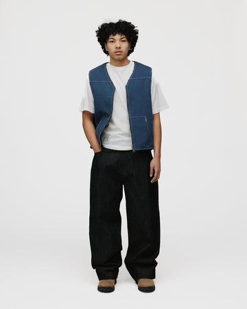 Reversible Workwear Vest - Washed Blue