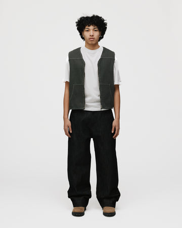 Reversible Workwear Vest - Washed Grey