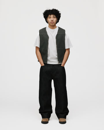Reversible Workwear Vest - Washed Grey