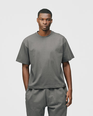 Cropped T-Shirt - Charcoal