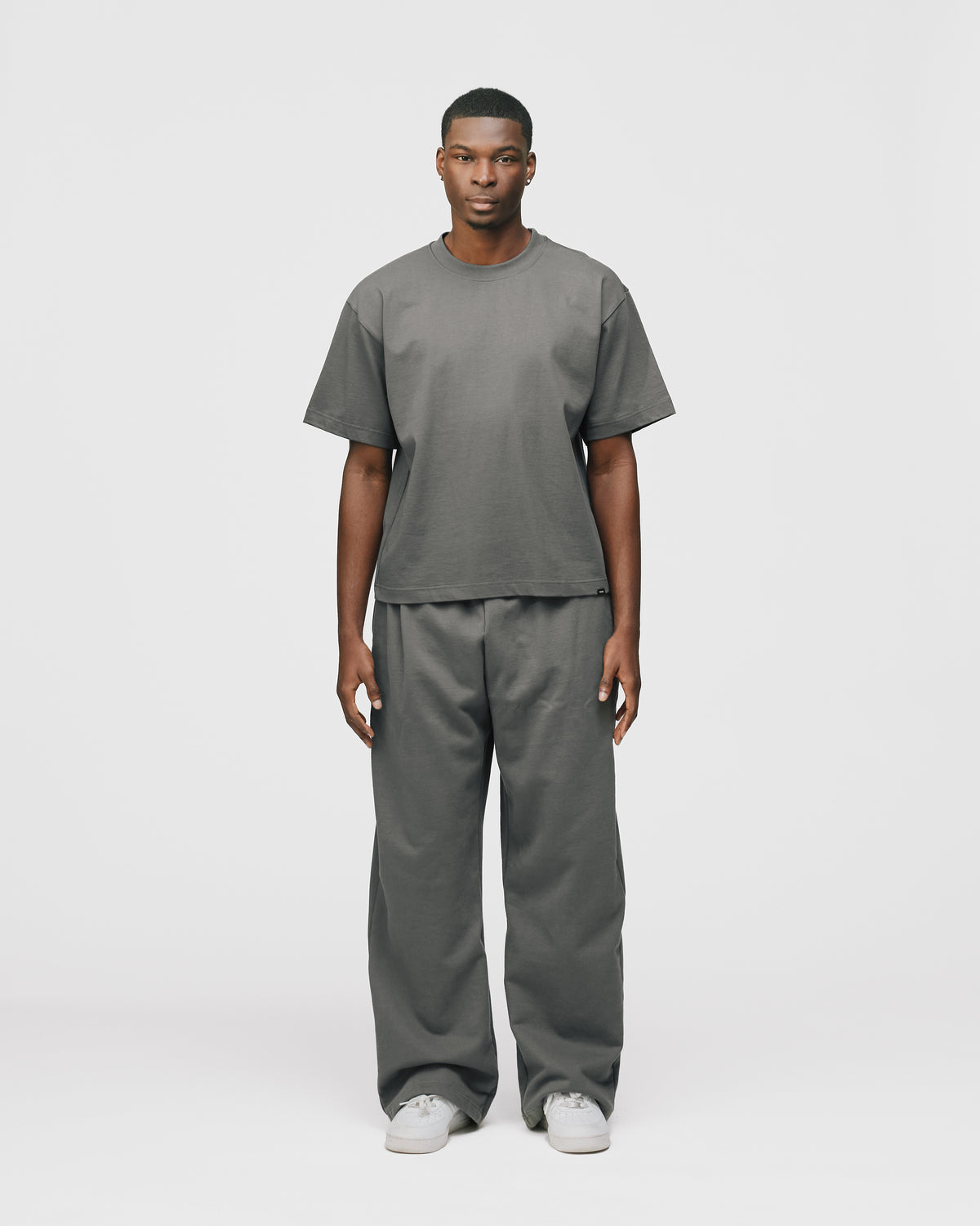 Cropped T-Shirt - Charcoal