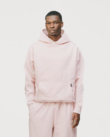Drop Shoulder Hoodie - Blush