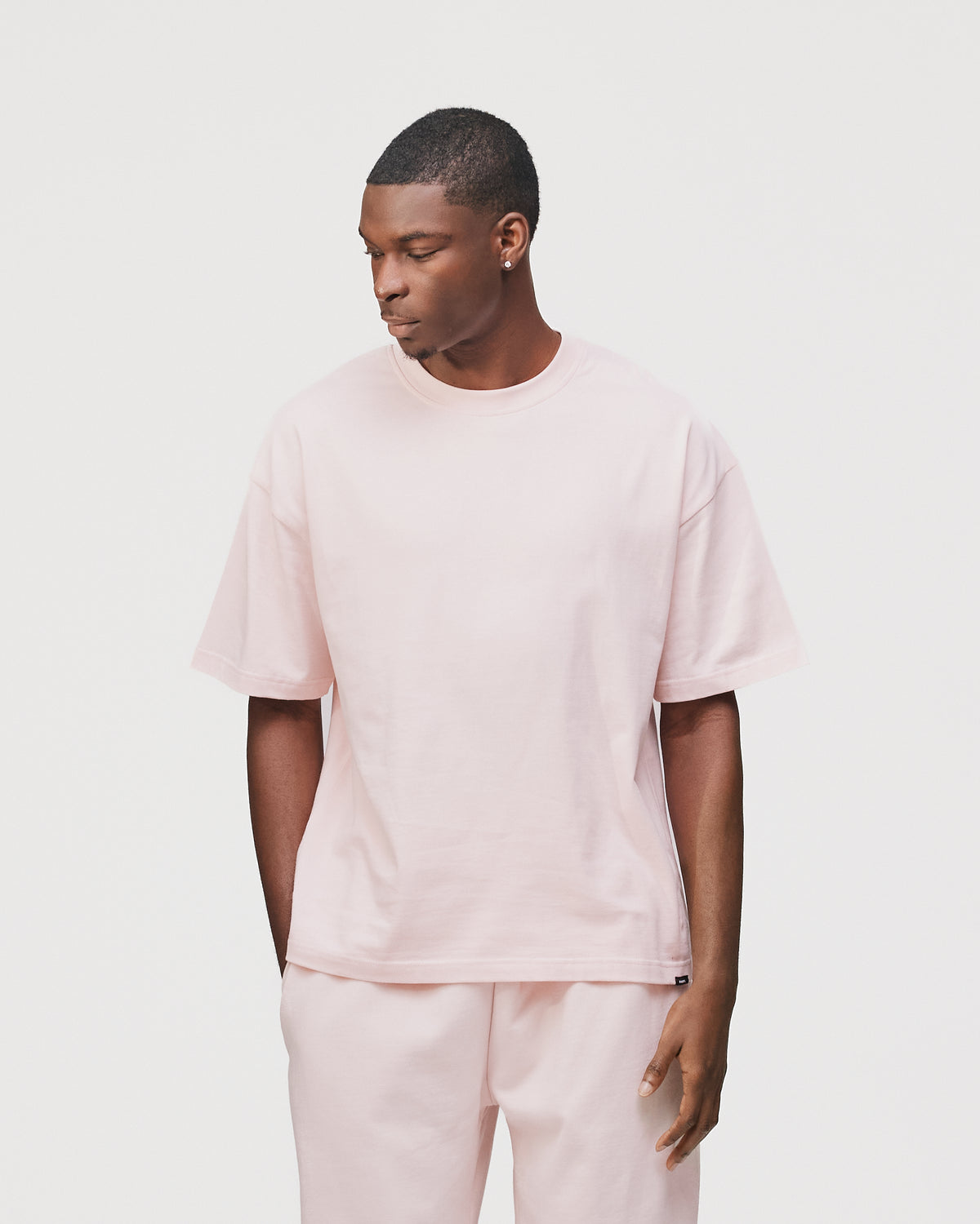 Drop Shoulder T-Shirt - Blush