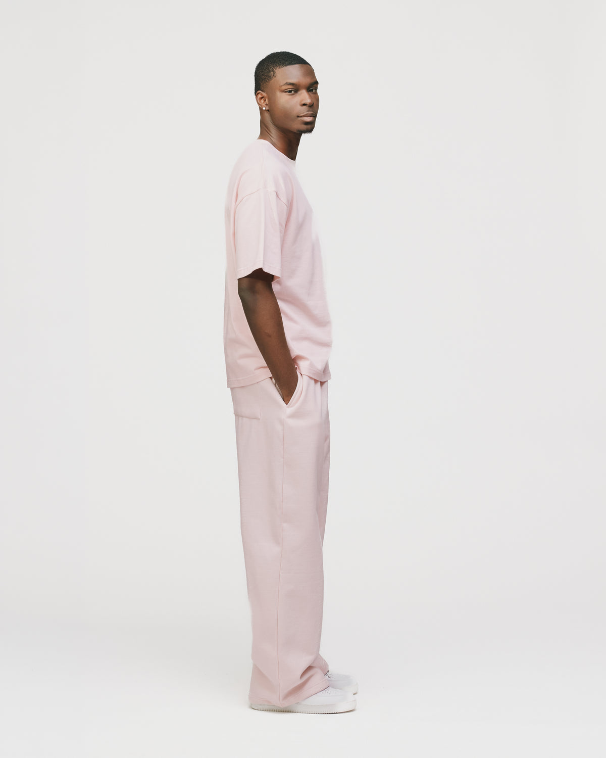 Drop Shoulder T-Shirt - Blush